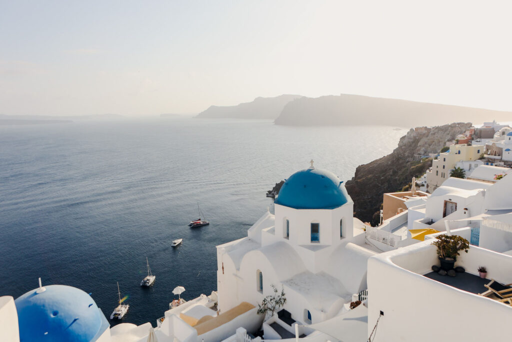 Scenic view of Santorini, reflecting the beauty of travel and inspiration at Voyage Privé.